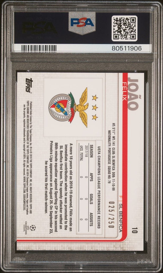 2022-23 Panini Revolution Premier League #274 Julio Enciso Rookie Cosmic PSA 10 22/25