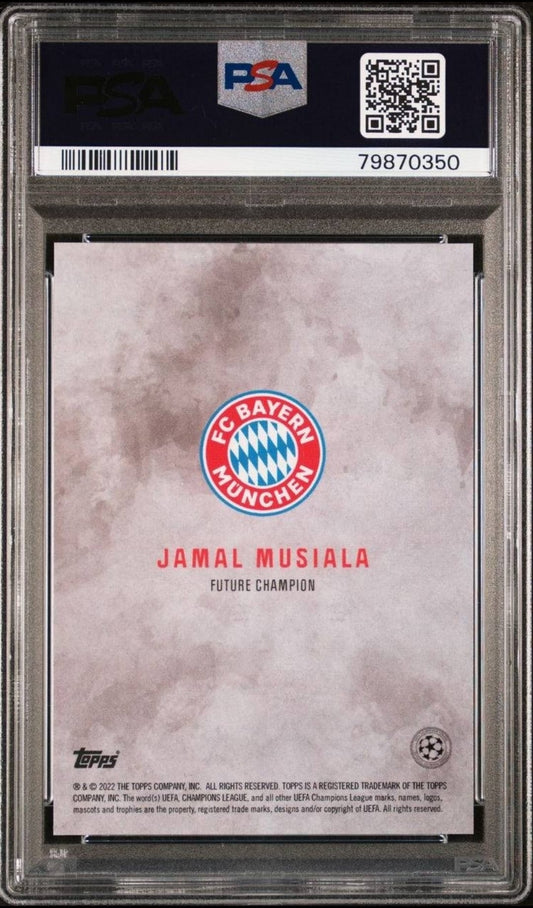 2021-22 Topps UCL Jamal Musiala Future Champions Black PSA 10 /99