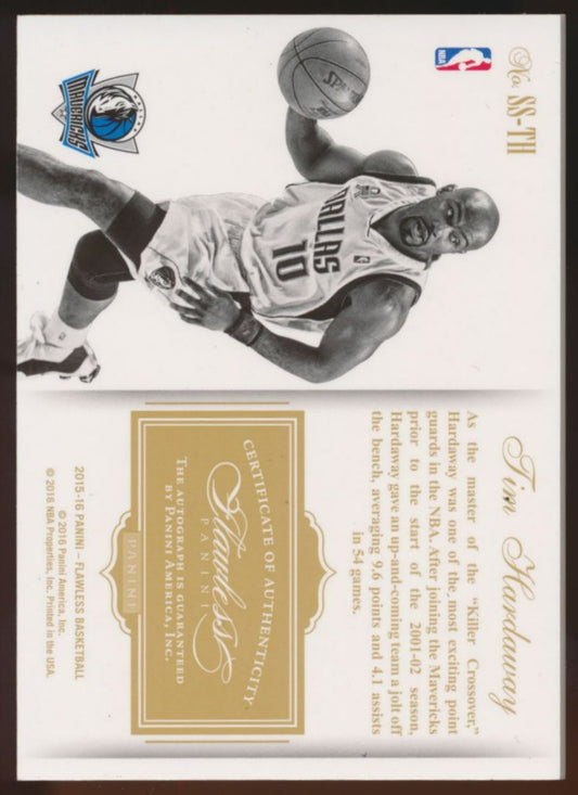 2015-16 Panini Flawless Tim Hardaway Ruby Auto /15 #SS-TH