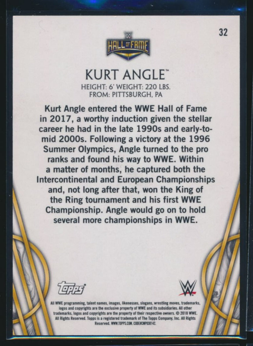 2018 Topps #32 Kurt Angle Hall of Fame /50 WWE Wrestling