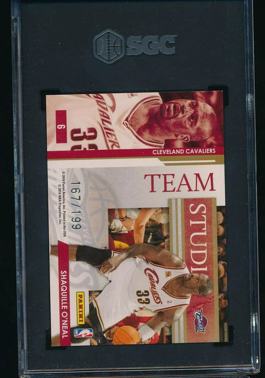 2009-2010 PANINI STUDIO TEAM STUDIO LEBRON JAMES/SHAQUILLE O'NEAL /199 SGC 9.5
