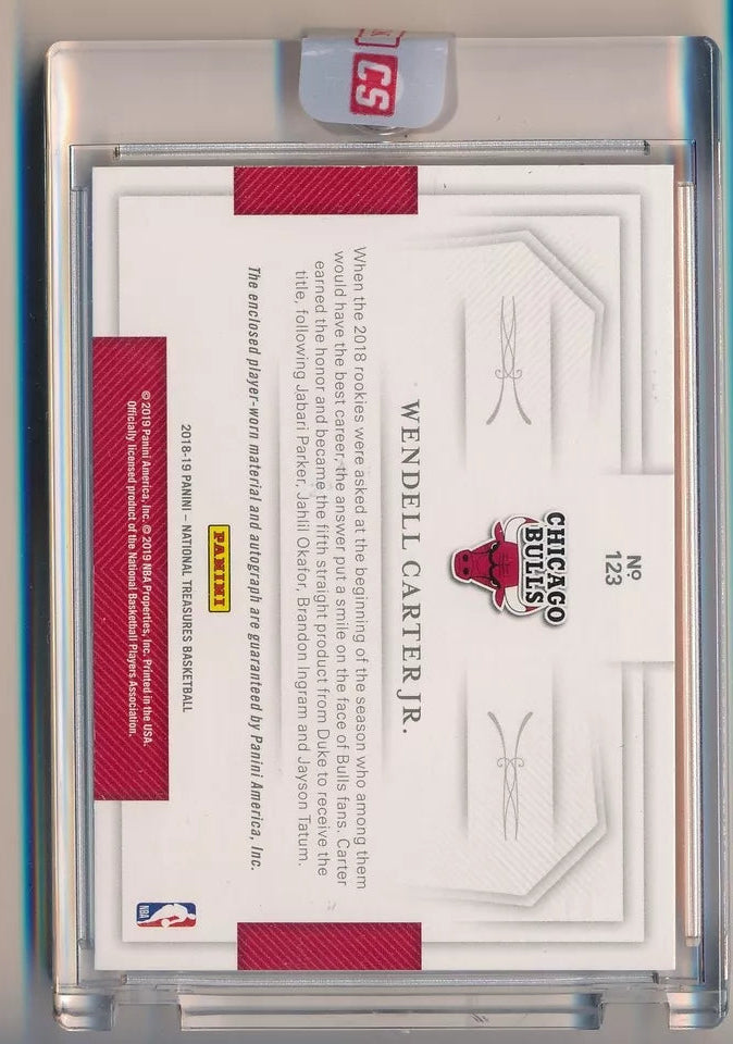 2018-19 Panini National Treasures /49 Wendell Carter Jr RPA Rookie Patch Auto RC