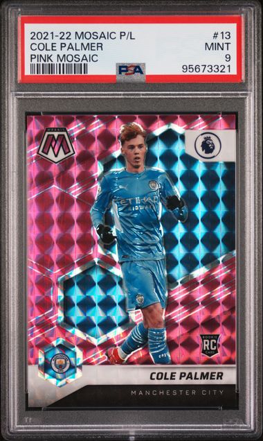 2021-22 Panini Mosaic Premier league Pink Cole Palmer Rookie Rc /25 #13 PSA 9