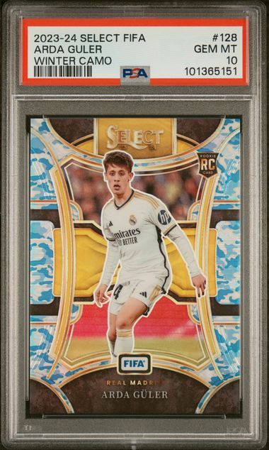 2023-24 PANINI SELECT FIFA #128 ARDA GULER WINTER CAMO /99 PSA 10