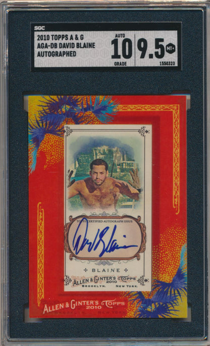 2010 Topps Allen &amp; Ginter #AGA-DB David Blaine Autograph Magic Auto SGC 9.5/10