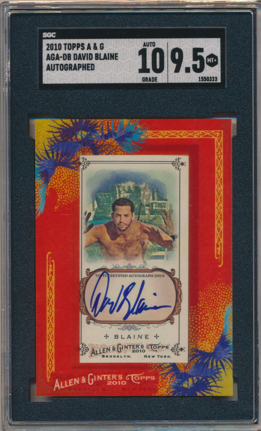 2010 Topps Allen &amp; Ginter #AGA-DB David Blaine Autograph Magic Auto SGC 9.5/10