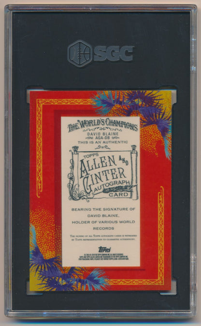2010 Topps Allen &amp; Ginter #AGA-DB David Blaine Autograph Magic Auto SGC 9.5/10