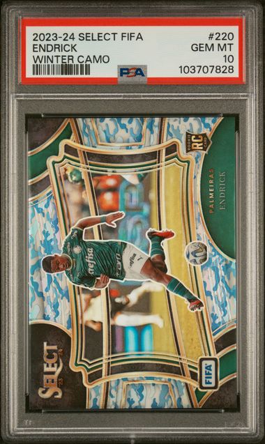 2023-24 PANINI SELECT FIFA #220 ENDRICK WINTER CAMO Field Level PSA 10 /99