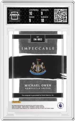 2021-22 Panini Impeccable Premier League Indelible Ink Silver Michael Owen /25