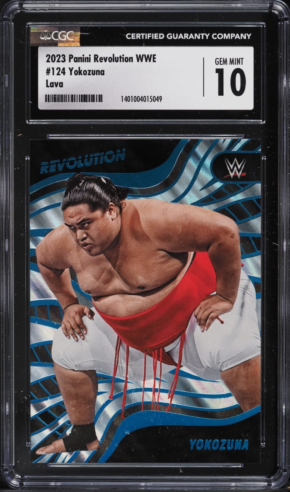 2023-24 Panini revolution WWE #124 Yokozuna Lava /10 CGC 10
