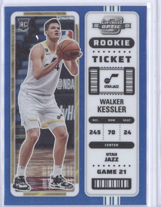 2022-23 Panini Prizm Contenders Optic Basketball Rookie No. 1 Walker Kessler C-Jazz Utah Jazz