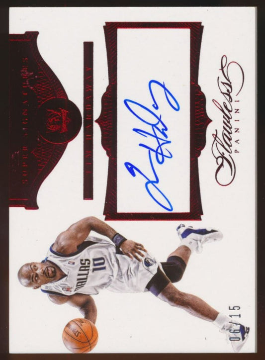 2015-16 Panini Flawless Tim Hardaway Ruby Auto /15 #SS-TH