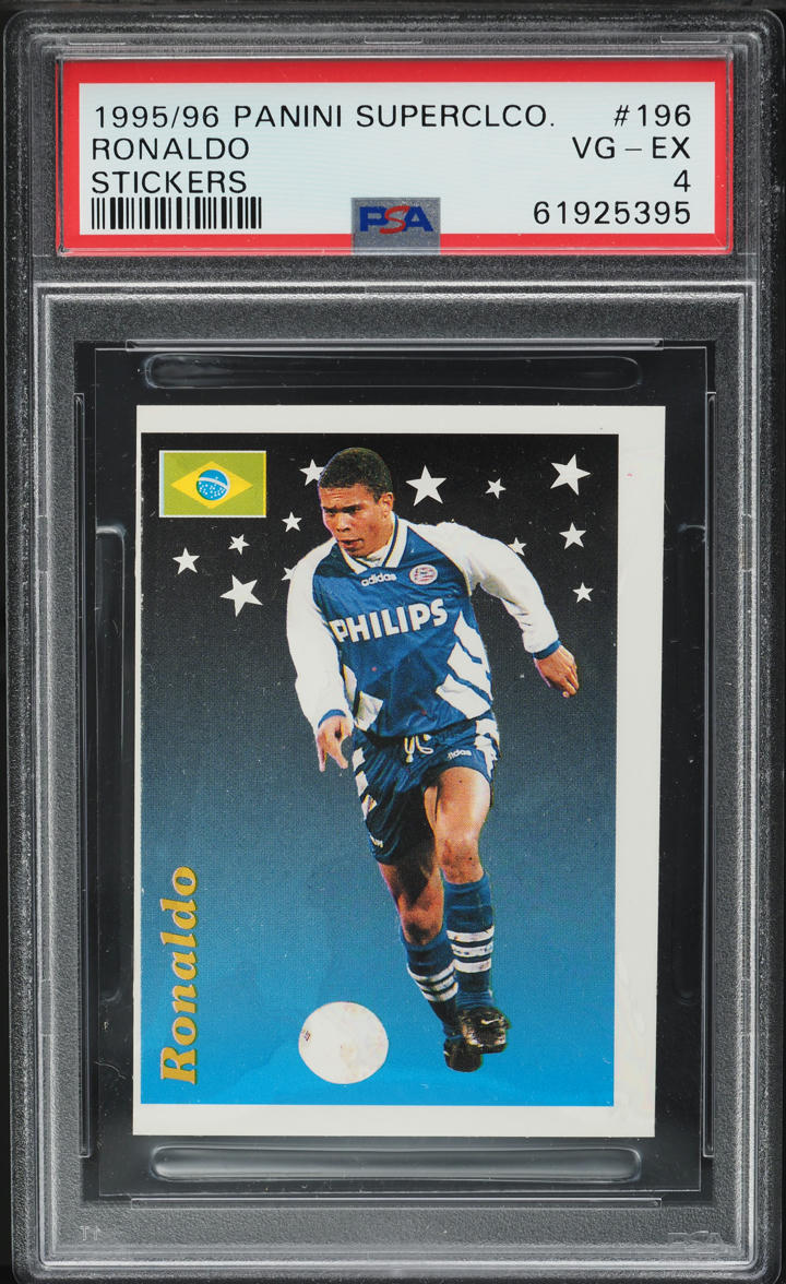 1995 Panini Supercalcio Stickers Ronaldo ROOKIE #196 PSA 4 VGEX