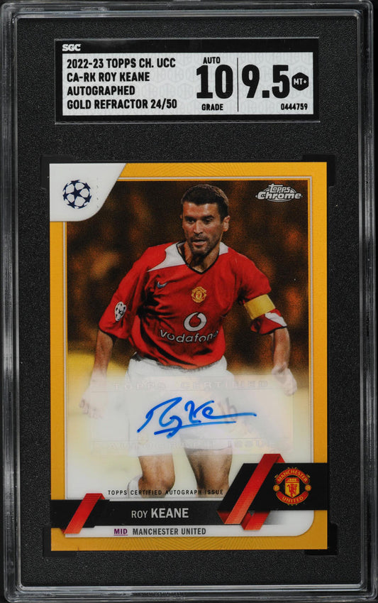 2022 Topps Chrome UCC Gold Refractor Roy Keane AUTO /50 #CA-RK SGC 9.5