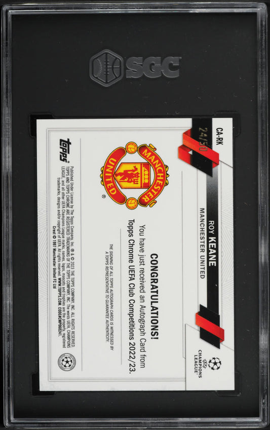 2022 Topps Chrome UCC Gold Refractor Roy Keane AUTO /50 #CA-RK SGC 9.5
