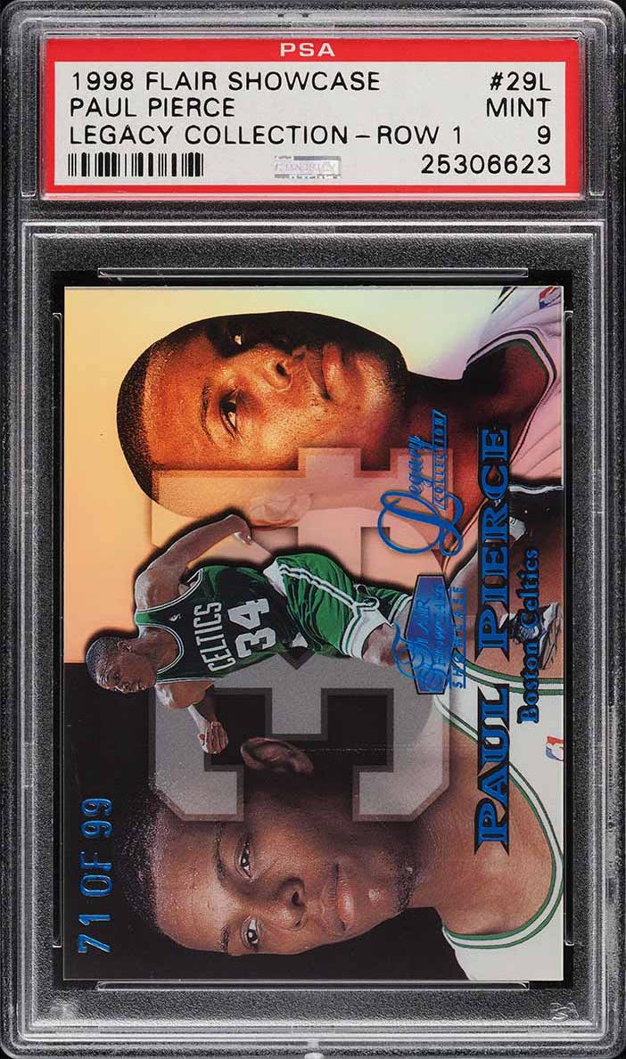 1998 Flair Showcase Legacy Collection Row 1 Paul Pierce ROOKIE /99 #29L PSA 9