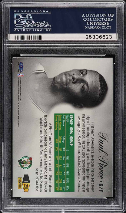 1998 Flair Showcase Legacy Collection Row 1 Paul Pierce ROOKIE /99 #29L PSA 9