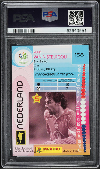 2006 Panini World Cup Germany Ruud Van Nistelrooij #158 PSA 10 GEM MINT