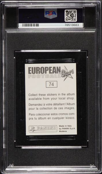 1997 Panini European Football Stars Pavel Nedved ROOKIE #74 PSA 8 NM-MT