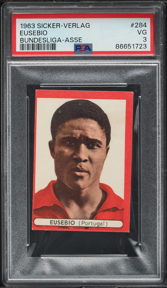 1963 Sicker-Verlag Bundesliga-Asse Eusebio ROOKIE #284 PSA 3 VG