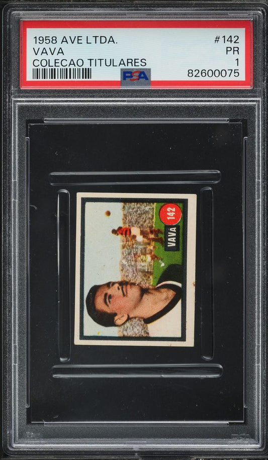 1958 Ave Ltda. Colecao Titulares Soccer Vava ROOKIE #142 PSA 1 PR