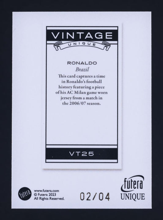 2023 Futera Unique World Football Vintage Ruby Ronaldo PATCH /4 #VT25