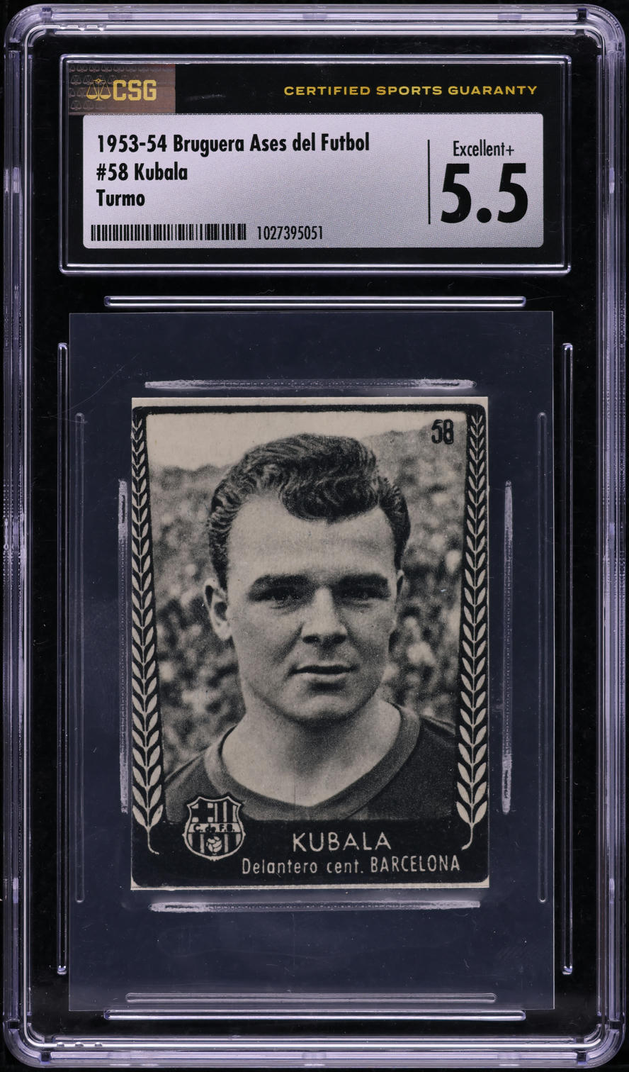 1953 Bruguera Ases Del Futbol Turmo Kubala ROOKIE #58 CSG 5.5 EX+