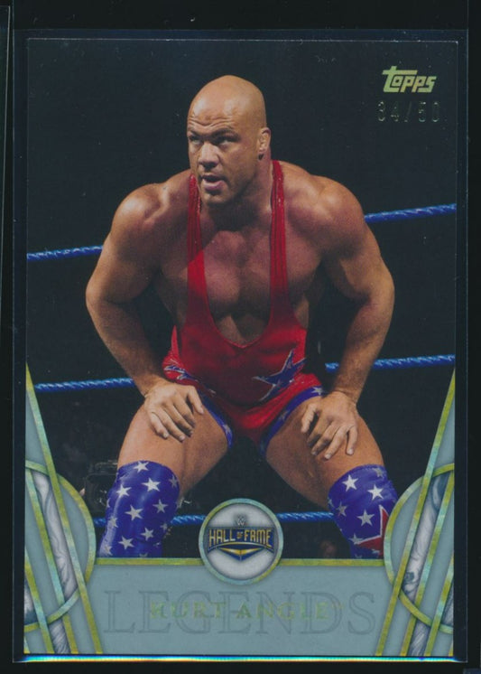2018 Topps #32 Kurt Angle Hall of Fame /50 WWE Wrestling