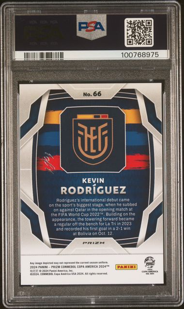 2024 PANINI PRIZM CONMEBOL COPA AMERICA #66 KEVIN RODRIGUEZ BLACK PRIZM 1/1