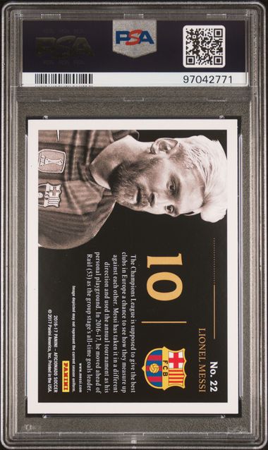2016 PANINI AFICIONADO #22 LIONEL MESSI ARTIST'S PROOF PSA 9