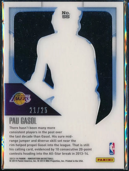 /25 SP Short Print Los Angeles Lakers #55 SP