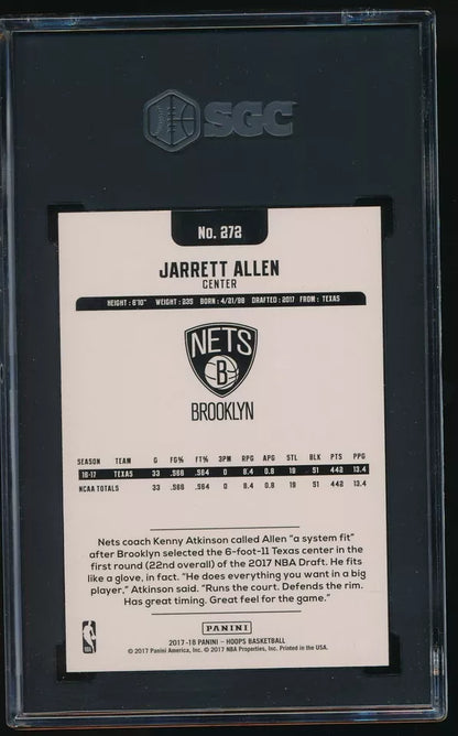 2017-2018 Panini NBA Hoops Jarrett Allen #272 SGC 10 Orange /25 Rookie RC Gem