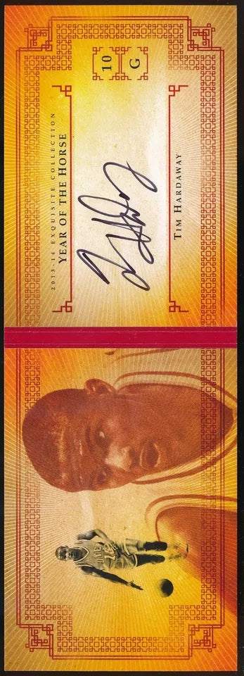 2013-14 UD Exquisite "Year of the Horse" Tim hardaway Auto Booklet 11/15 #YOH-TH